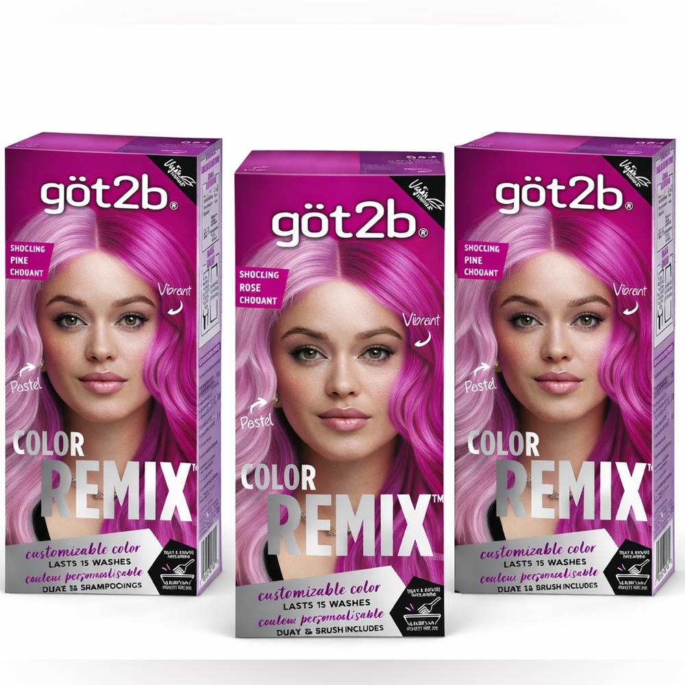 Got2b - 3pack - Color Remix PINK Hair Dye
